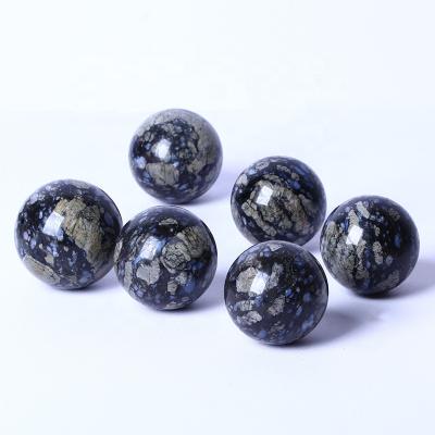 China Wholesale Natural Healing Crystal Gemstone Stones High Quality Blue Spots Europe Quartz Que Sera Stone Ball Llanite Sphere For Decorat for sale