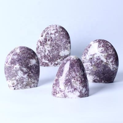 China Europe Healing Natural High Quality Crystal Rock Stone Mineral Specimen Lepidolite Rough Position Stone For Home Decoration for sale