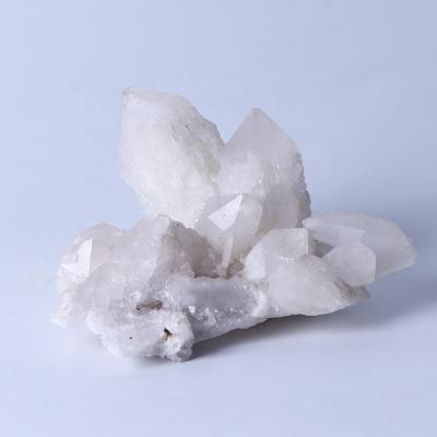 China Medium Cluster Clear White Crystal Clusters For Decoration Healing High Quality Natural Rock Quartz Wholesale From Europe for sale