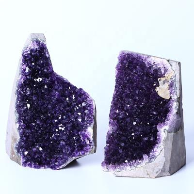 China Wholesale Healing Minerals Europe Druzy Quartz Cave Brazilian Uruguay Amethyst Group Natural Geode For Spiritual Gifts for sale