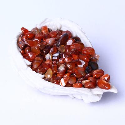 China Wholesale Bulk Hot Selling Loose Energy Chips Gravel Fengshui Chakra Stones Carnelian Healing Crystals Europe Loose Decoration for sale