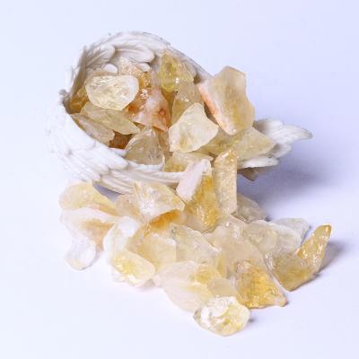 China Wholesale high quality natural stones from Europe Crystal Healing Gemstones Gravel Rough heap in bulk Crystal Gravel Chips For Home citrine for sale