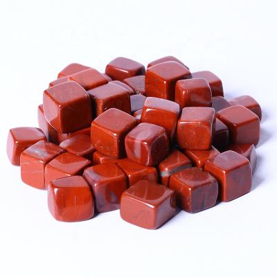 China Europe Hot Selling Natural Crystals Healing Jasper Cube Stones High Quality Red Polished Stones For Home Decoration for sale