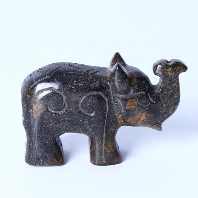 China Wholesale Bulk Europe High Quality Natural Hand Carved Healing Wooden Elephant Carving For Collection for sale