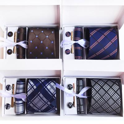 China Fashional Cloth Neck Tie Tie Polyester Commercial Frame Men's Tie 6 Pieces Gift Box Tie for sale