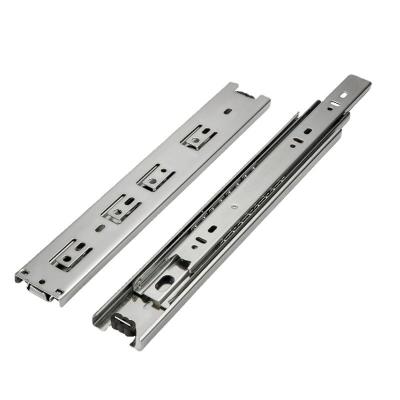 China 3 Fold+Full 35MM Extension 45MM 42MM Channel Drawer Telescopic Slides Ball Bearing Bottom Mounted Drawer Slide For Cabinet for sale