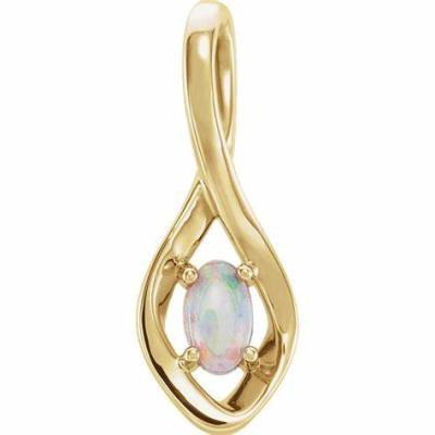 China Natural Pendant 18k Yellow Gold Rainbow Moonstone Bridal Romantic Wedding for sale