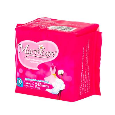 China Macrocare Brand Super Absorbent Sanitary Napkin Manufacturer,Wholesale Sanitary Pad For Women,Negative Ion Sanitary Napkin for sale