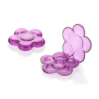 China Makeup Cosmetic Empty Flower Shape 6 Colors Plastic Lip Balm Lipstick Palette Set Container for sale