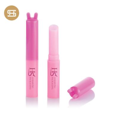 China Cosmetics Wholesale Cute Pink Rabbit Shaped Tube/Case/Container/Packaging/Plastic Lip Balm Packaging for sale