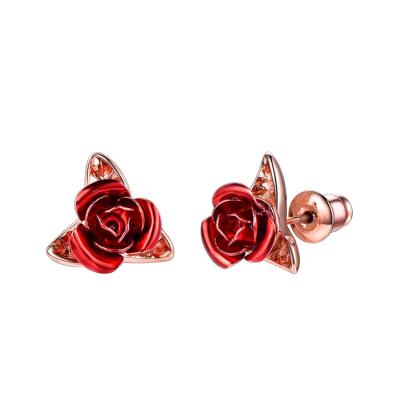 China Cute Fashion Sales Halloween Gift Rose Day Of The Dead Earrings For Girls for sale