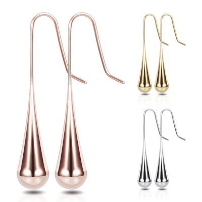 China Wholesale Fashion Jewelry TRENDY Ins Style Personality Dangle Hook Stainless Steel Earrings For Women for sale