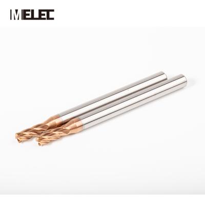 China CNC process MELEC customized 4R1*10*D4*50mm tungsten carbide alloy corner radius hss solid drill bits hrc55 4 flutes 4R1*10*D4*50mm for sale