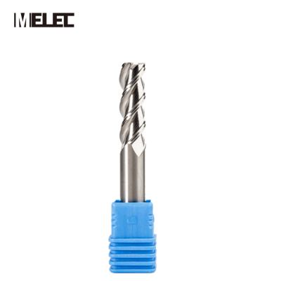 China CNC Process MELEC CNC Lathe Machine Tool Customized Size D16*45*D16*100mm 3 Flutes Aluminum Carbide / Aluminum Flat End Mill For Wood for sale