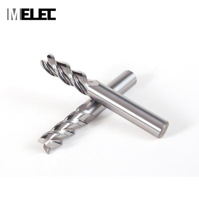 China MELEC D2*6*D4*50mm 3 CNC Process Flutes Solid Carbide Aluminum Square CNC Milling Cutter Flat End Mill For Wood Aluminum Processing for sale