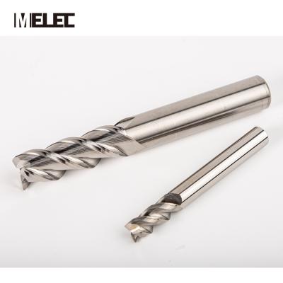 China CNC Lathe Tools Customized D12*35*D12*75mm D12*35*D12*75mm 3 CNC Process MELEC Flutes Flat Aluminum / Aluminum End Mill For Wood Plastic for sale