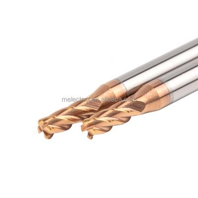 China CNC Process MELEC CNC Machine Tools 50mm Tungsten Carbide Alloy hrc55 2/4 Hard Flutes Radius Router Corner Bit for sale