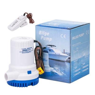 China LifeSRC Bilge Water Pump 12V/24V 1500GPH 18AWG Submersible Boat for sale