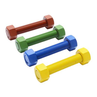 China Xylan Coated Stud Bolts And Nuts Abrasion Resistant / Corrosion / Low Coefficient Of Friction PTTF Bolts Stud Bolt With PTTF Coated for sale