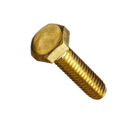 China BRASS Solid Brass Hex Head Screw Bolts DIN933 Brass Hex Bolt for sale