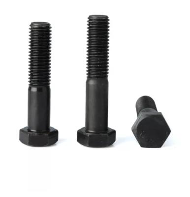 China Black DIN931 Asme Steel Material Half Thread Hex Head Bolts And Nuts With CE Certification for sale