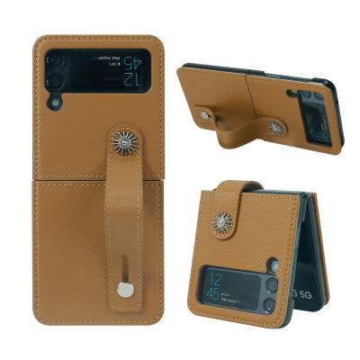 China New OEM 2021 anti slip design shockproof metal shockproof custom phone case for samsung z flip 3 phone case for sale