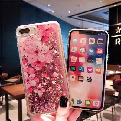 China Shockproof Protect Design Luxury Manufacturer Print Flower Glitter Liquid Quicksand Fancy Back Cover For iphone 12 Pro Max Phone Case for sale