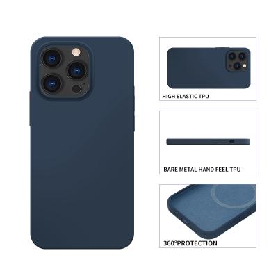 China Hot Sale 2021 New Wholesale Tpu Shockproof Magnet Luxury Mobile Radio Back Cover Magnetic Silicon Phone Case For Iphone 12/13 pro max for sale