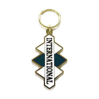 China Coin Key Chain For Shopping Carts Metal Key Chain Manufacturer Travel Empty Size EDC Brass Key Chain Letter Charms Custom Tag Enamel Key Chain With Logo for sale