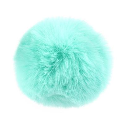 China Easy to Wear Designer Multicolor Pink Fuzzy Ball Puffball Keychains Wholesale Custom Puffball Keychain Puff Chain Balls for Girls for sale