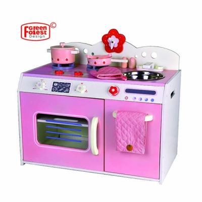 China Hot Selling Wooden Children Pretend Role Play Kids Play Kitchen for sale