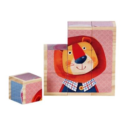 China Cartoon Toy Block Puzzle wooden set wholesale 