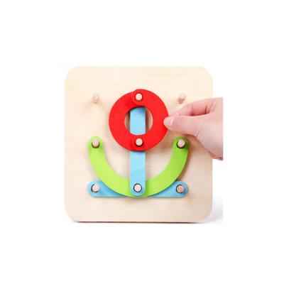 China Wooden Children Early Learning Exercise Practical Ability Geometric Shape Matching Montessori Educational Wooden Toy for sale