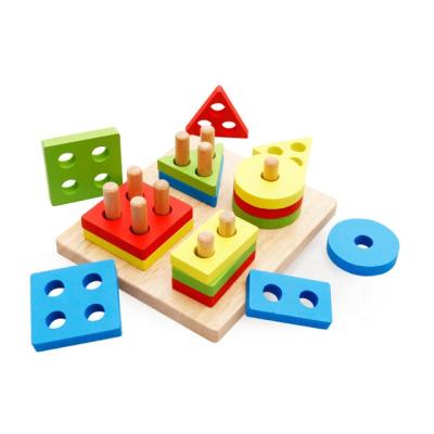 China Wooden Material Montessori Toy Shape New Children Classic Educational Portable Wooden Sorter for Kids Learning Toys for Toddlers for sale