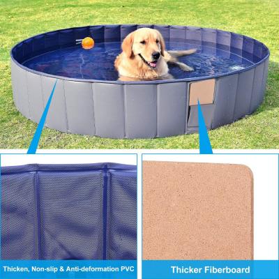 China COMPOUNED FABRIC WITH PVC Foldable Portable Dog Bathing Tub Outdoor Pool Pet Pool for sale