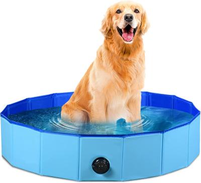 China Stocked Outdoor Bathing Tub Thick Foldable Dog Paddling Kiddie Pet Swimming Pool for sale