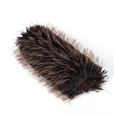 China Beautiful Hats and 100% Polyester Long Wool Woven Raccoon Fur for Clothes Dyed Pattern for sale