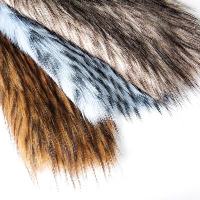 China Knitted Faux Raccoon Fur Fabric for Hood 100% Acrylic Long Plush Fake Fur for sale