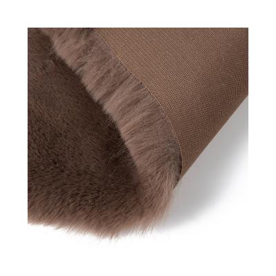 China Soft Comfortable Luxury Long Pile Fake Rabbit Faux Fur Mink Shag Fabric for Hood Scarf for sale