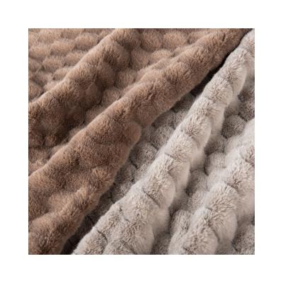 China 100% de poliéster Design Soft Rabbit Fur Fabric False Fur para vestuário/textil doméstico/tapete à venda