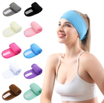 China European and American style Amazon double towel material hair ring wash makeup and removal hair band women hair circle sports yoga headband for sale