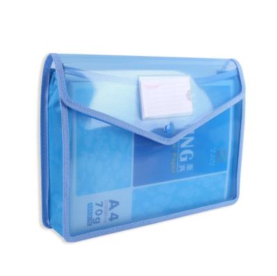 China Amazon PP A4 Student Waterproof Transparent Folder Bag Creative Office Universal Large Capacity Storage Bag for sale