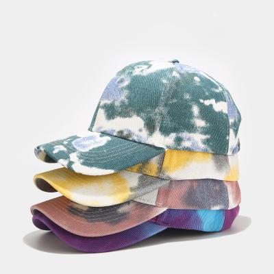 China breathable & Waterproof 3d Embroidery Tie Dye Baseball Cap Hat for sale