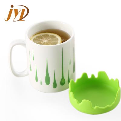 China Sustainable Ceramic Coffee Sublimation For Mugs Wholesale With Silicone Top for sale