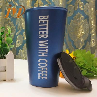 China Customized Viable Ceramic Double Wall Travel Coffee Mug Custom Logo Mug for sale