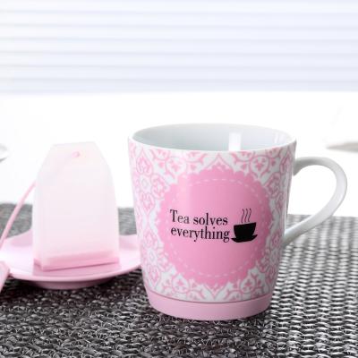 China Viable porcelain mug with Para coffee ceramic sample of infusing milk tazas coffee cup for tea for sale