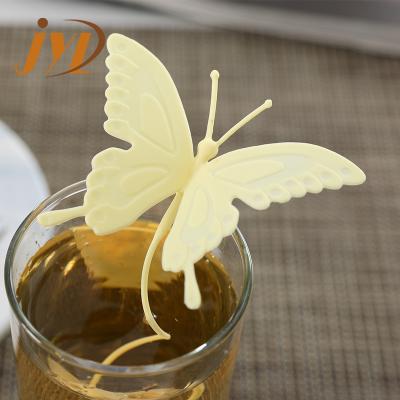 China Most Popular Silicone Viable Butterfly Silicone Tea Infuser Vendor Coffee and Tea Tools Promotional Infuser for sale