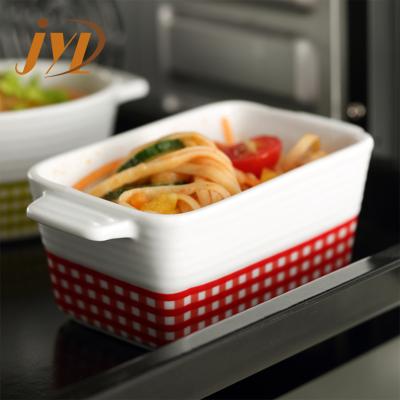 China China Manufacture Sustainable Custom Rectangle Ceramic Ramekin for sale