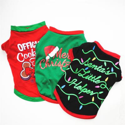 China 2021 Viable Classic Dog Clothes Christmas Costume Cotton T-shirt Winter Pet Clothes for sale