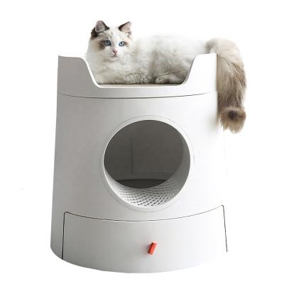 China Universal Cat Litter Box Cat Litter Box Environmentally Friendly Design Sustainable Castle Style Cat House Cat House Cleaning Tool Cat Cleaning Tool for sale